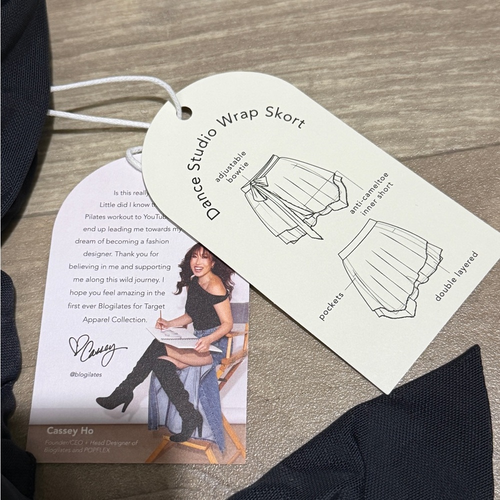 Blogilates Women's Dance Studio Wrap Skort - Black XS - Picture 6 of 11
